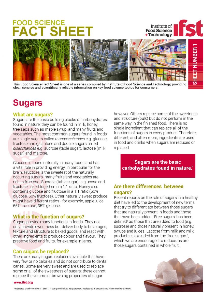 Fact sheet sugars
